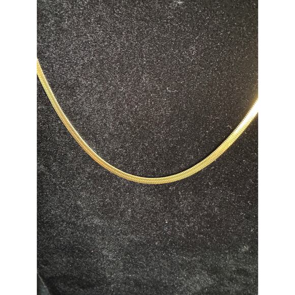 22" Gold Snake Chain Necklace – 3 mm Wide, Stainless Steel Gold-Tone, New N123 - Picture 1 of 4